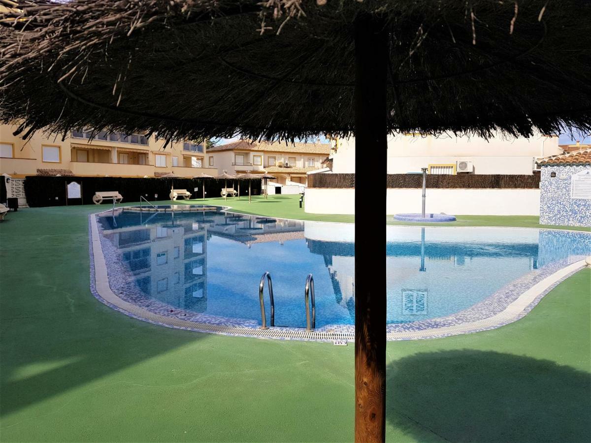 Apartamento con piscina frente al mar. Oliva Nova Exterior foto